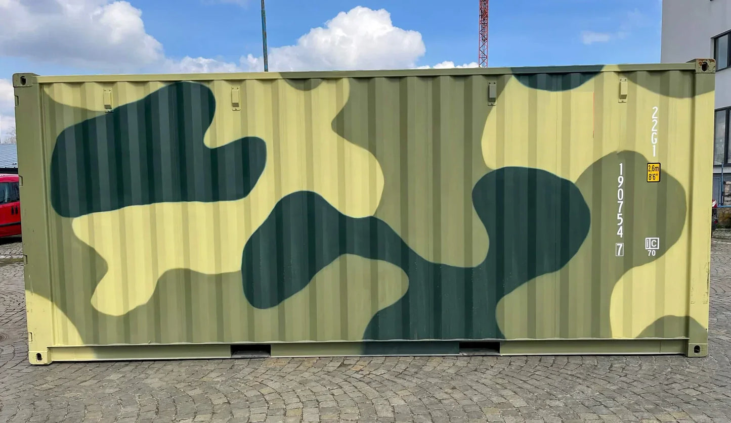 Contenedor Marítimo 20 pies – Diseño Camuflaje