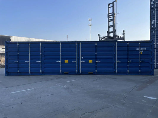 Contenedor Open Side (OS) 40 pies – High Cube | Nuevo Azul