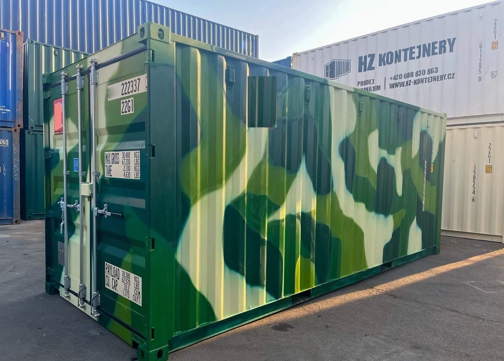 Contenedor Marítimo 20 pies – Diseño Camuflaje