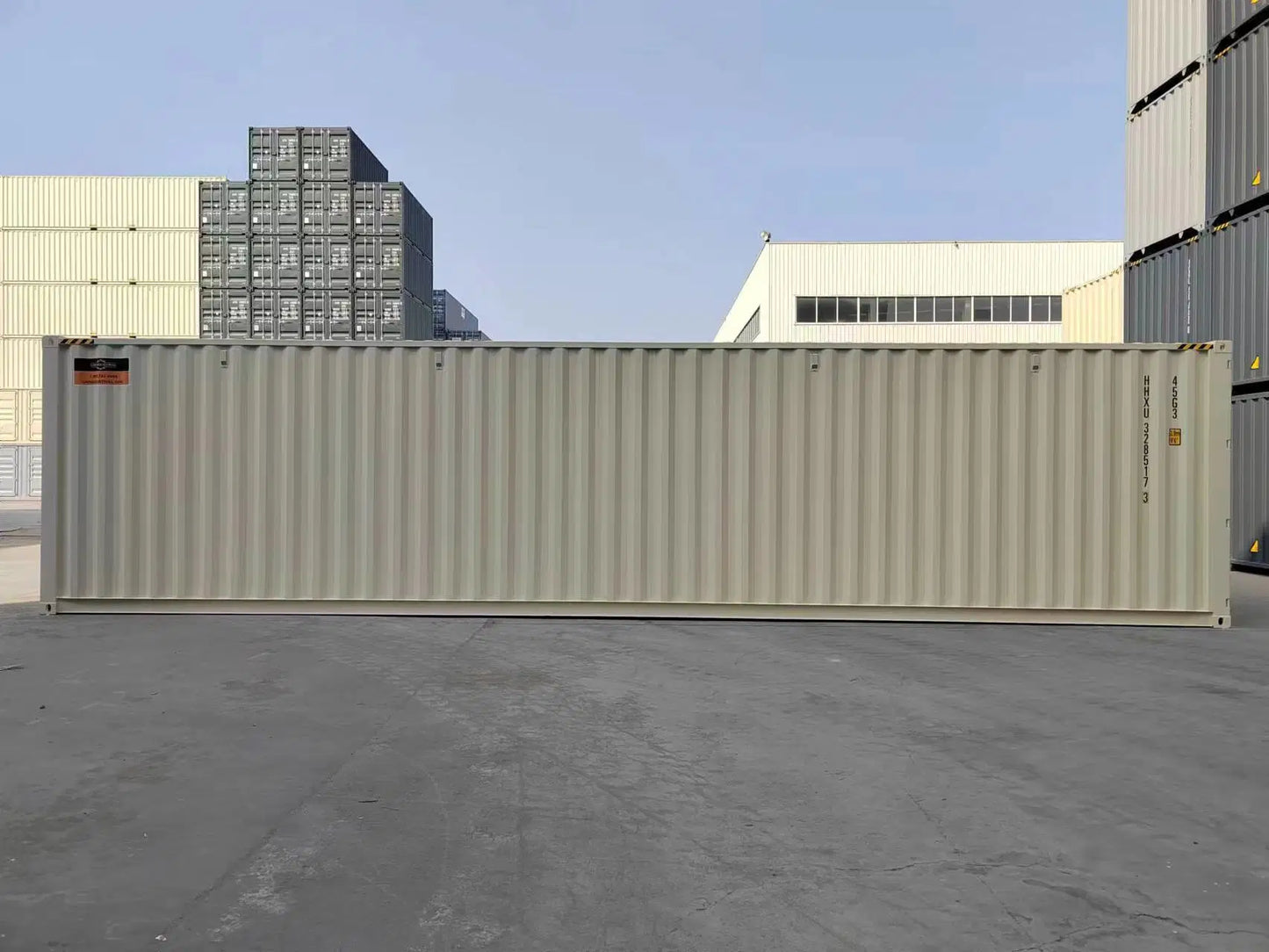 Contenedor Open Side (OS) 40 pies High Cube – Nuevo Beige