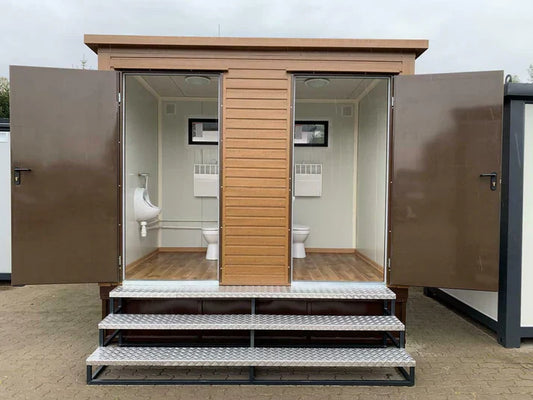 WC Cabina Doble 3×2 metros con tanque de aguas residuales