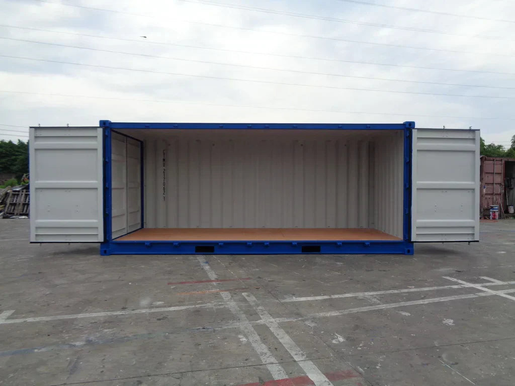 Contenedor Open Side (OS) 20 pies – Nuevo y Multifuncional Azul