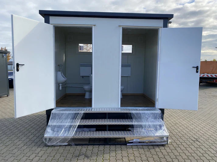 WC Cabina Doble 3×2 metros con tanque de aguas residuales