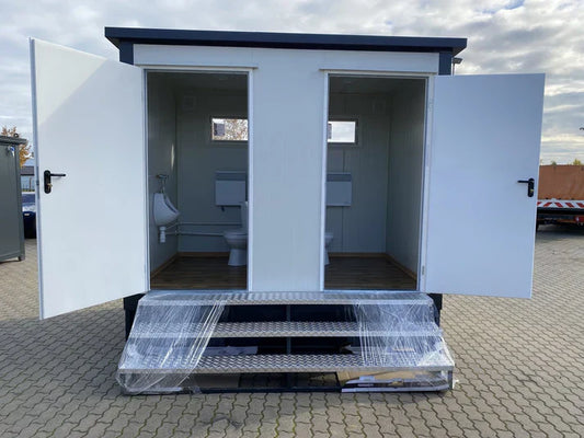 WC Cabina Doble 3×2 metros con tanque de aguas residuales