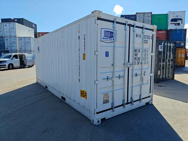 Contenedor maritime 20 pies con Apertura Lateral blanco seminuevo