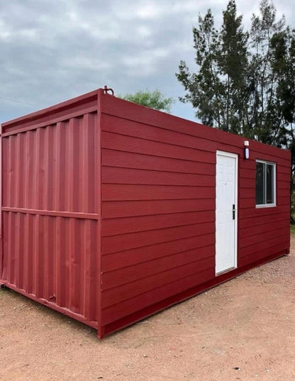 Contenedor oficina habitable Rojo