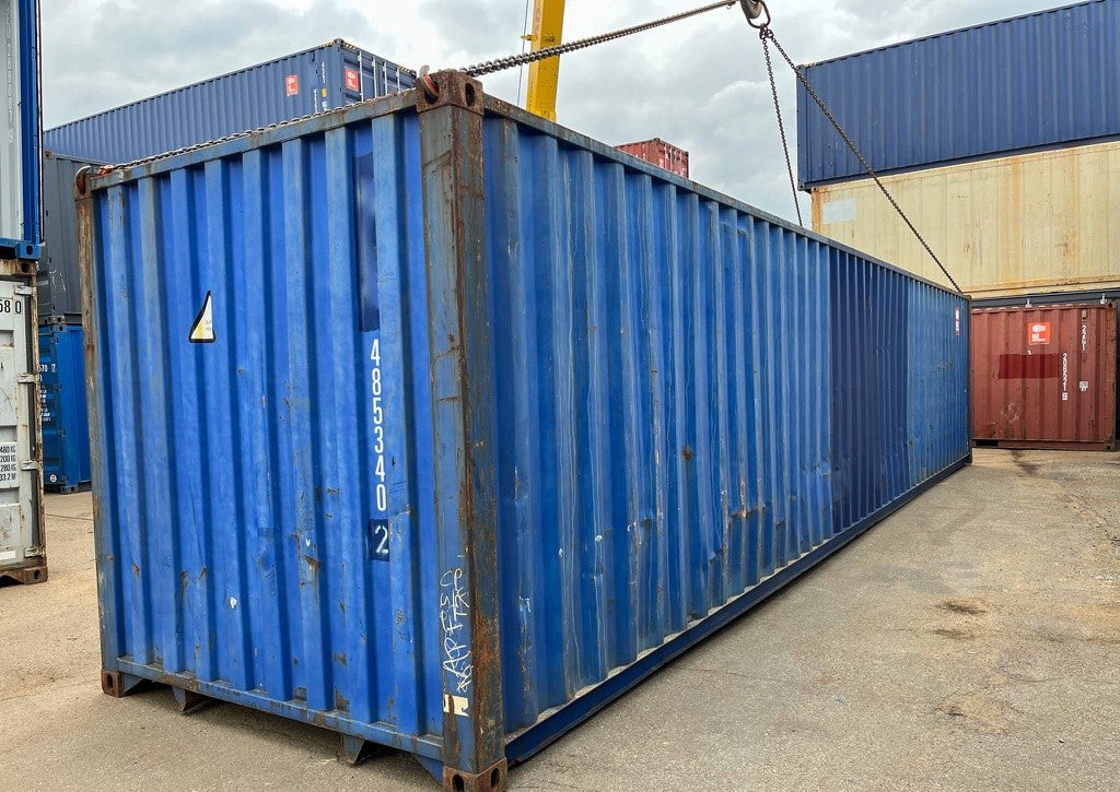 Contenedor de transporte usado de 40 pies azul